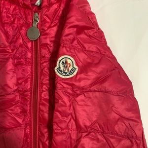 Baby girl 9-12 months pink moncler jacket